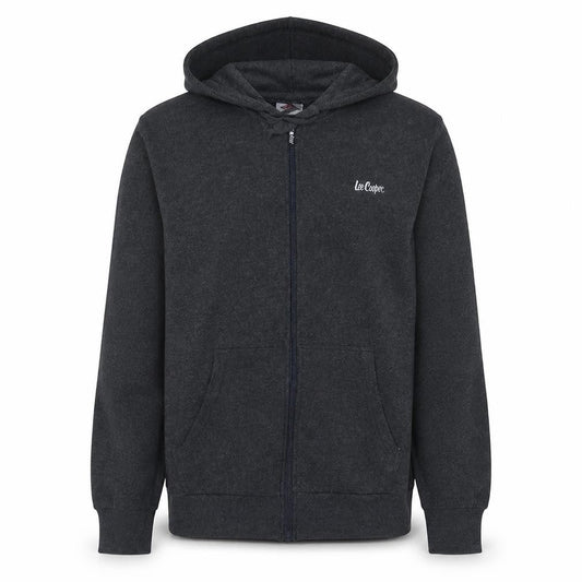 Lee Cooper Men's Black Full Zip Fleece Hoodie Size M