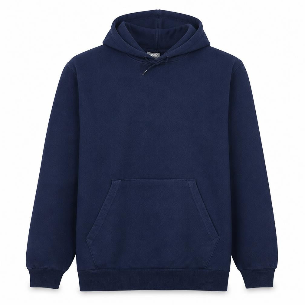 Puma Men's Navy Blue Pullover Hoodie Size L Fleece Lined Sweatshirt