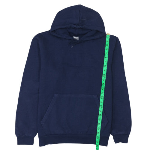 Puma Men's Navy Blue Pullover Hoodie Size L Fleece Lined Sweatshirt