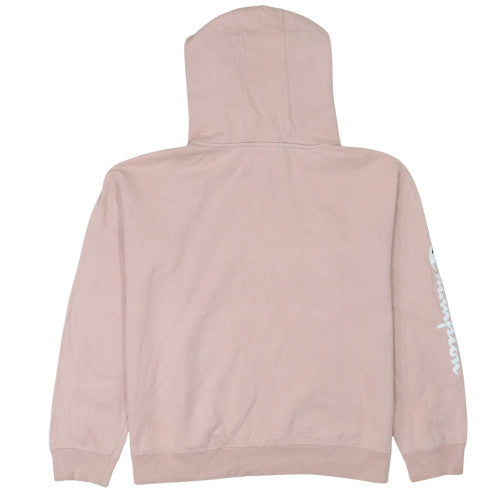 Champion Womens Pink Pullover Hoodie Medium Cotton Logo Sweatshirt