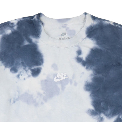 Nike Men's Blue Tie-Dye Loose Fit Cotton T-Shirt Size S