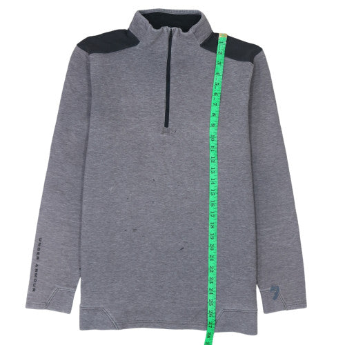 Under Armour Mens Grey 1/2 Zip ColdGear Sweatshirt M