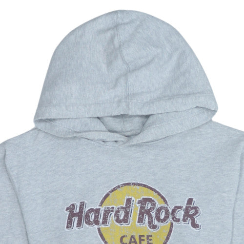 Hard Rock Cafe Men’s Grey Pullover Hoodie Medium Graphic
