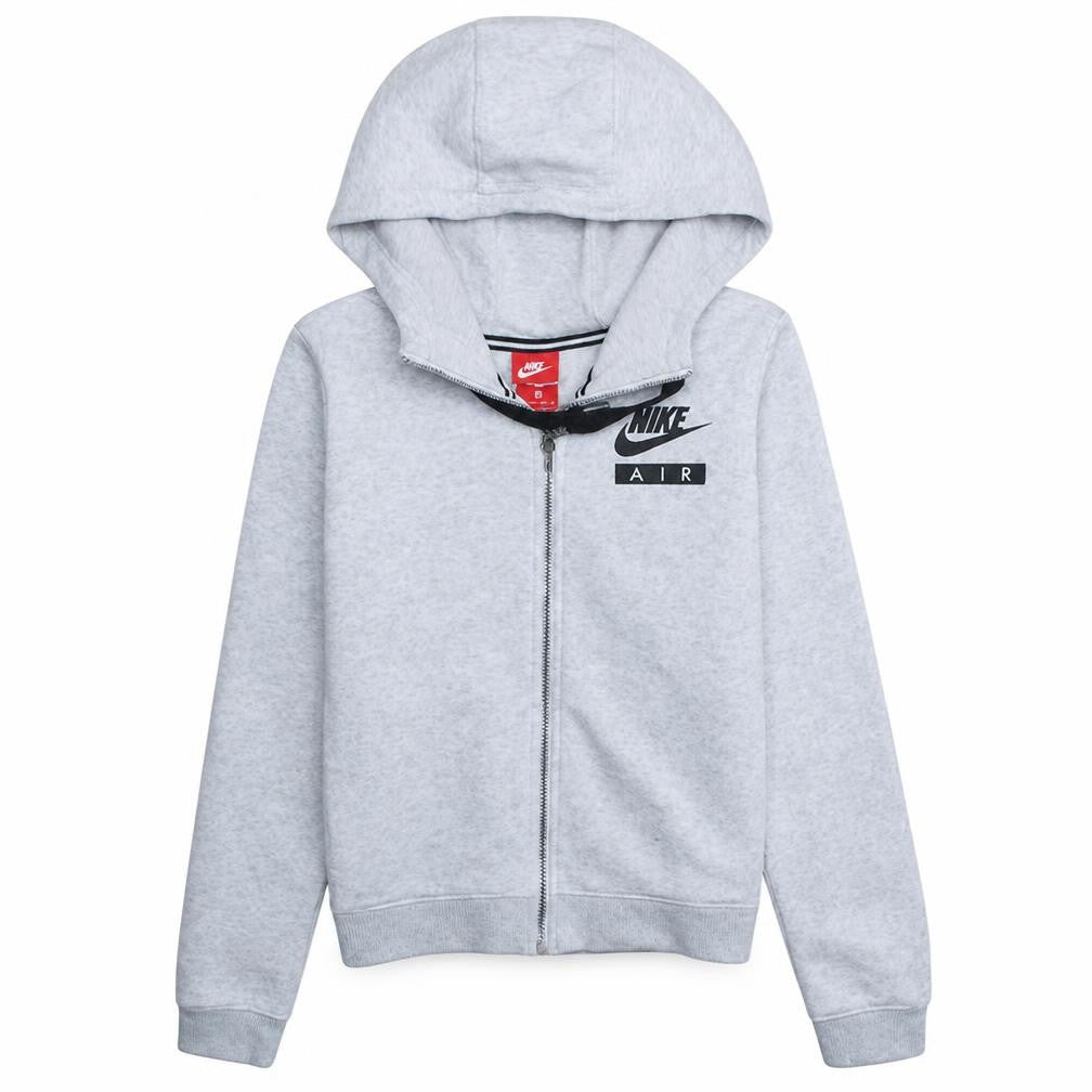 Nike Women's Grey Full Zip Hoodie XS Hooded Logo Sweatshirt