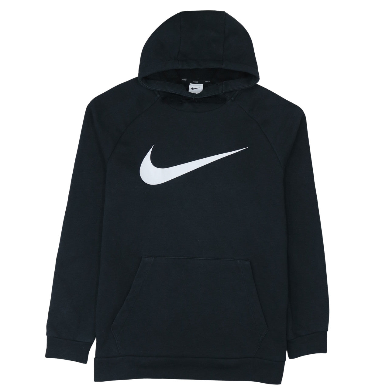 Nike Men's Black Pullover Hoodie M Fleece Dri-Fit Logo Sportswear