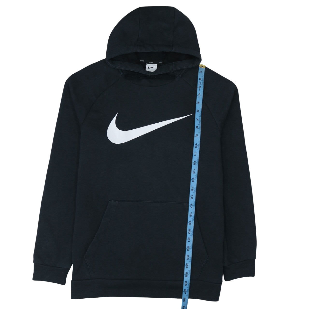 Nike Men's Black Pullover Hoodie M Fleece Dri-Fit Logo Sportswear