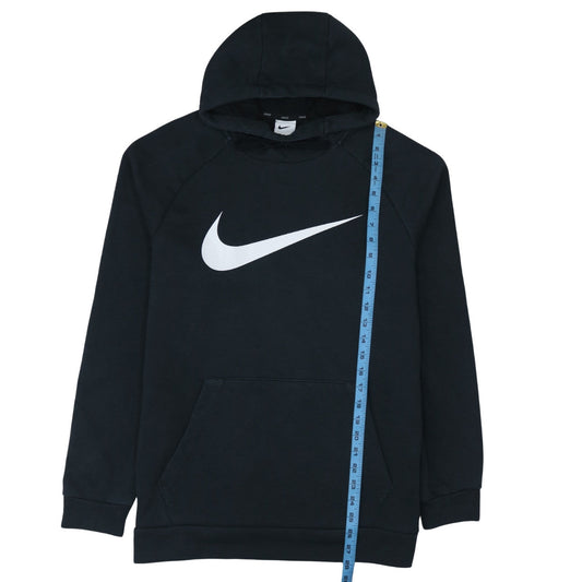 Nike Men's Black Pullover Hoodie M Fleece Dri-Fit Logo Sportswear