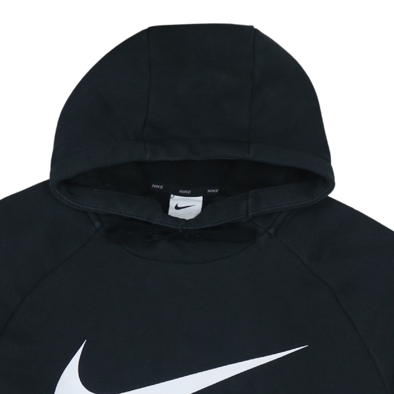 Nike Men's Black Pullover Hoodie M Fleece Dri-Fit Logo Sportswear