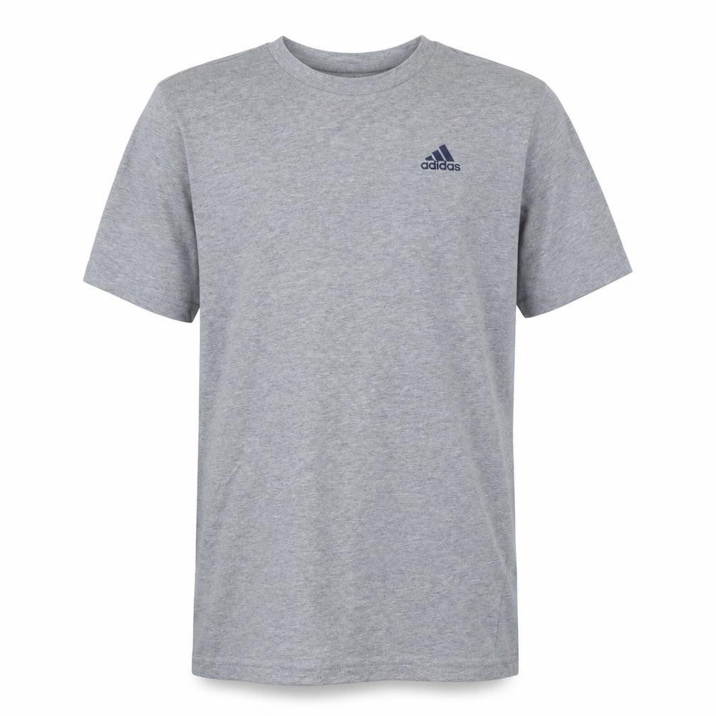 Adidas Men's Grey Short Sleeve Crew Neck Cotton T-Shirt Size S