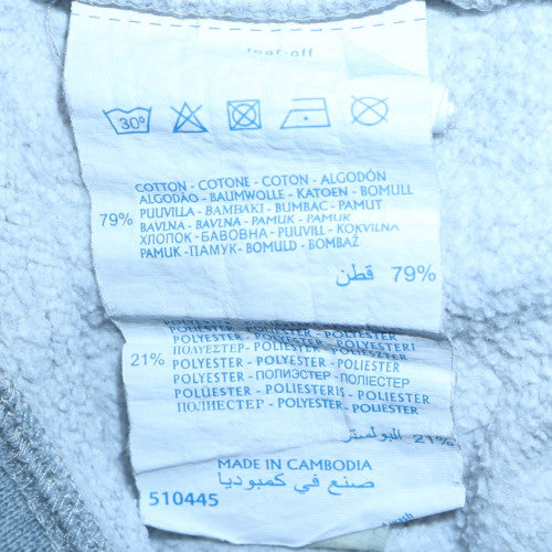 Champion Men's Grey Pullover Hoodie S Graphic Logo Fleece