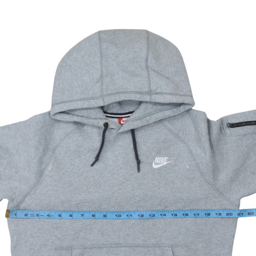 Nike Men’s Grey Pullover Hoodie Regular Fit Small Fleece Sweatshirt