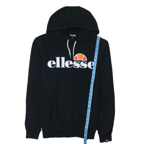 Ellesse Womens Black UK 12 Pullover Hoodie With Logo Front