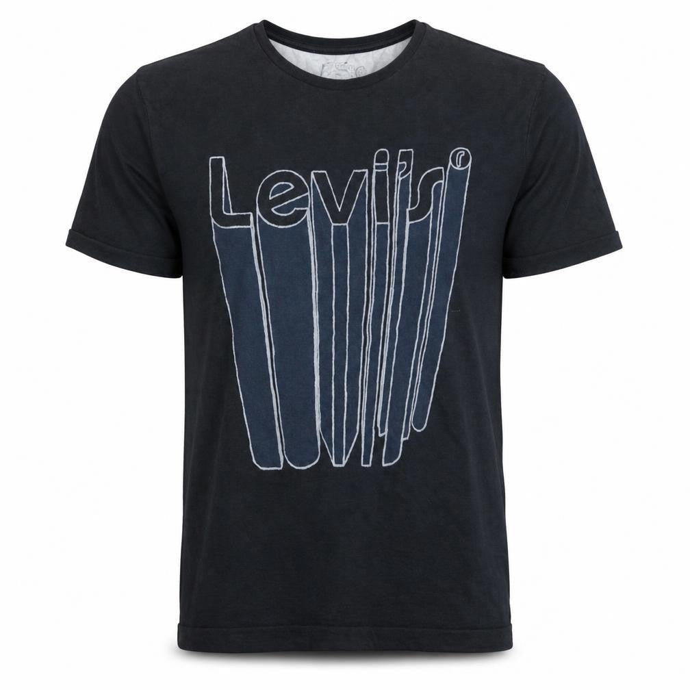 Levi's Men's Black Graphic Logo T-Shirt Size M Crew Neck