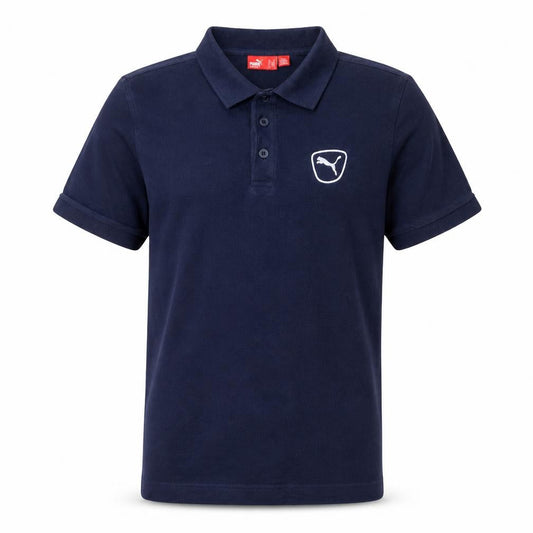 Puma Men's Blue Cotton Short Sleeve Polo Shirt Size S