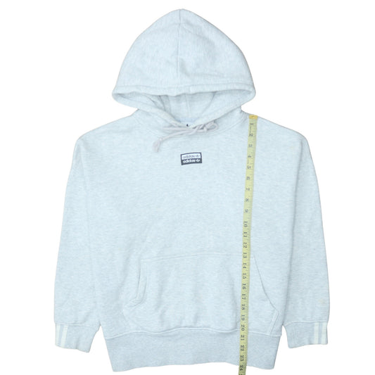 Adidas Women Grey Hoodie UK 12 Pullover Hooded Sweatshirt
