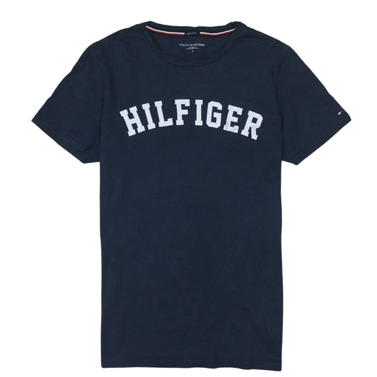 Tommy Hilfiger Men's Blue Cotton Graphic Logo T-Shirt Size M