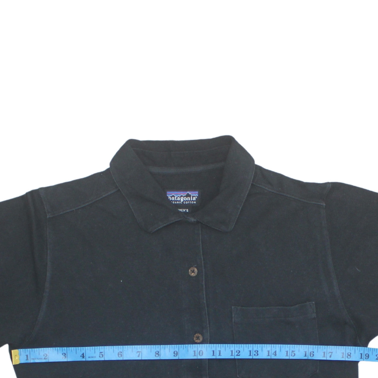 Patagonia Women's Black Organic Cotton Short Sleeve Button-Up Shirt XS