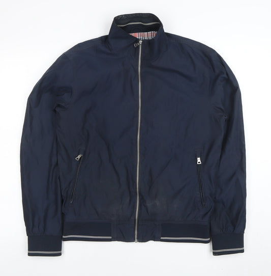 Marks and Spencer Men's Blue Bomber Jacket Small Regular Fit