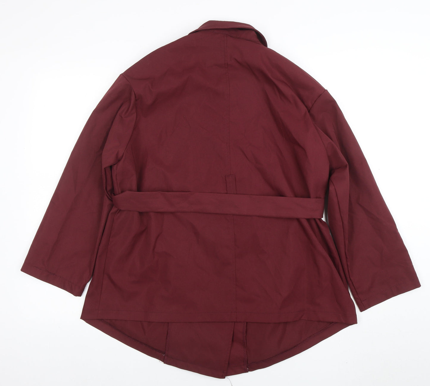 Forever 21 Women's Red Belted Trench Coat XS Classic Style