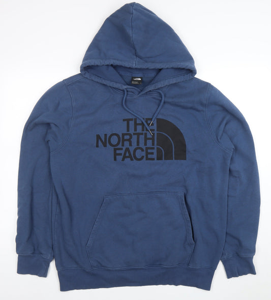 The North Face Men's Blue Pullover Hoodie Size L Outdoor Graphic