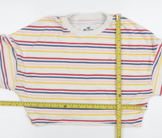 Hollister Womens Multicoloured Striped Pullover Sweatshirt Size S