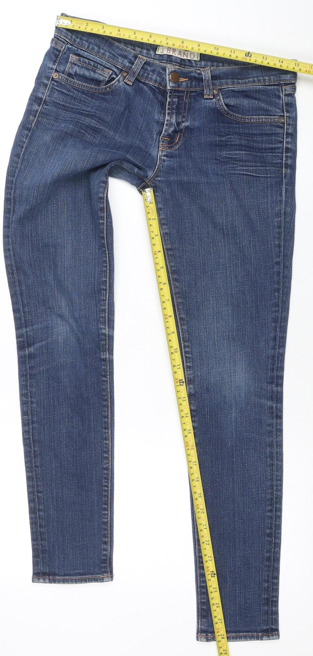 J Brand Women's Blue Mid Rise Skinny Stretch Jeans Size 27