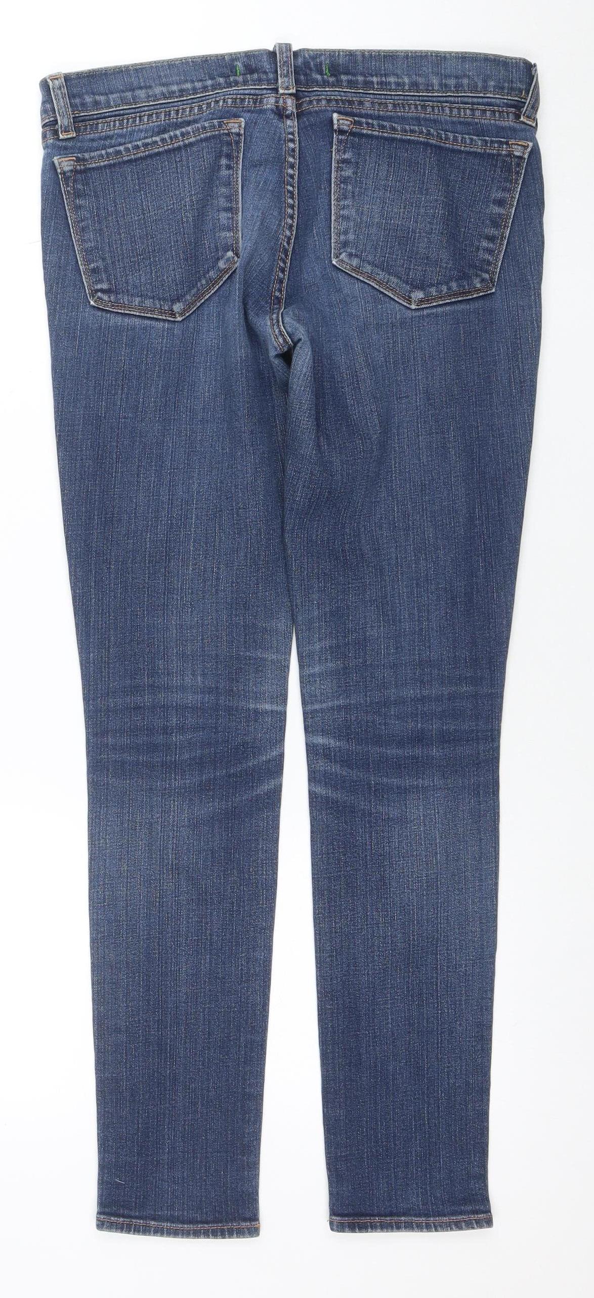 J Brand Women's Blue Mid Rise Skinny Stretch Jeans Size 27