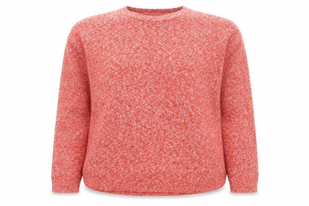 FatFace Women's Red Knit Crew Neck Long Sleeve Jumper Size 8