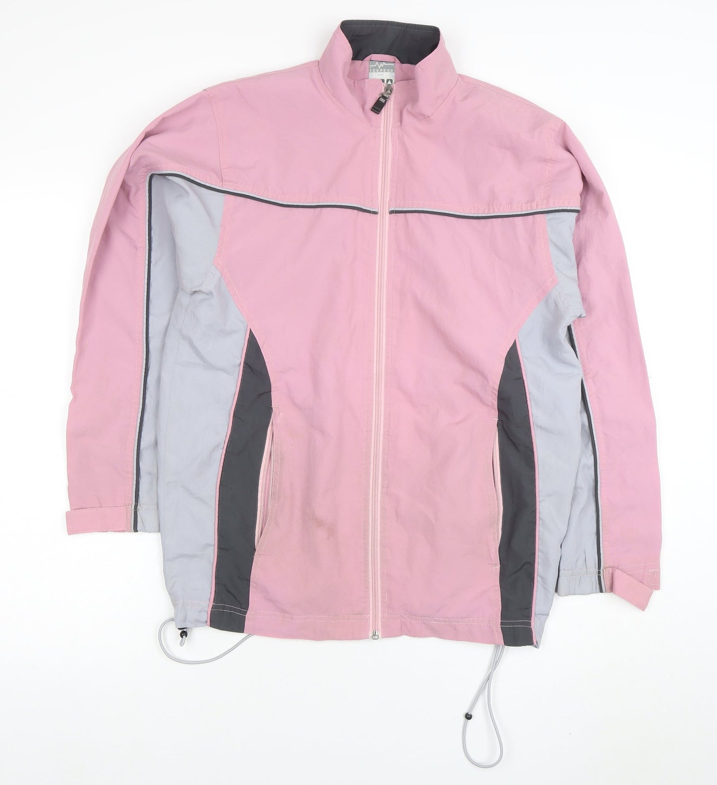 Ice Peak Women’s Pink Windbreaker Jacket Size 32 Full Zip Casual Outdoor