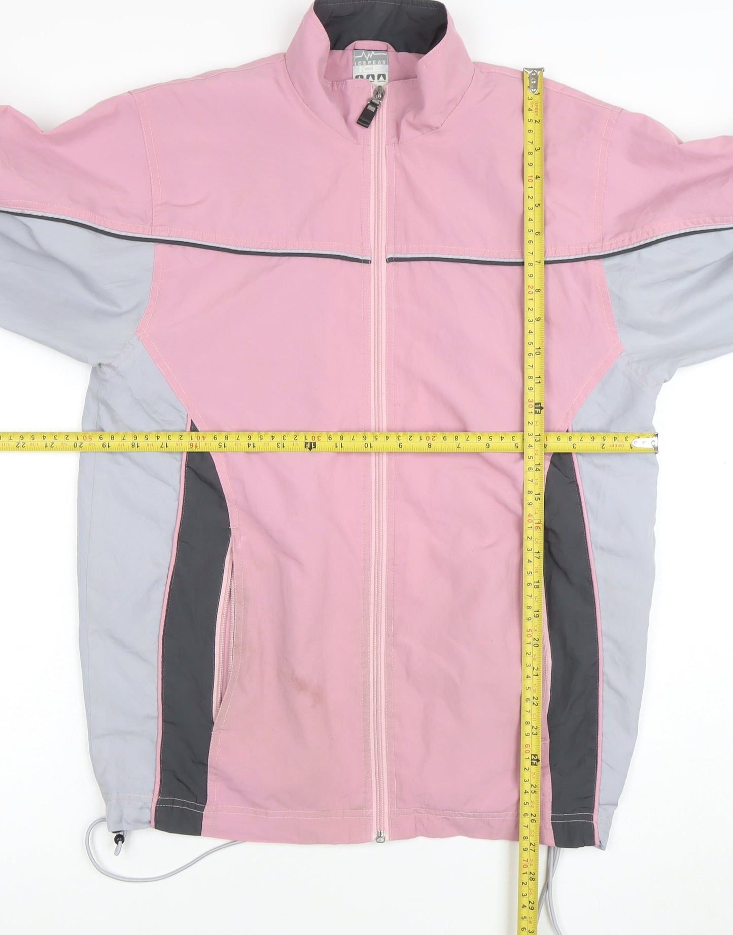 Ice Peak Women’s Pink Windbreaker Jacket Size 32 Full Zip Casual Outdoor