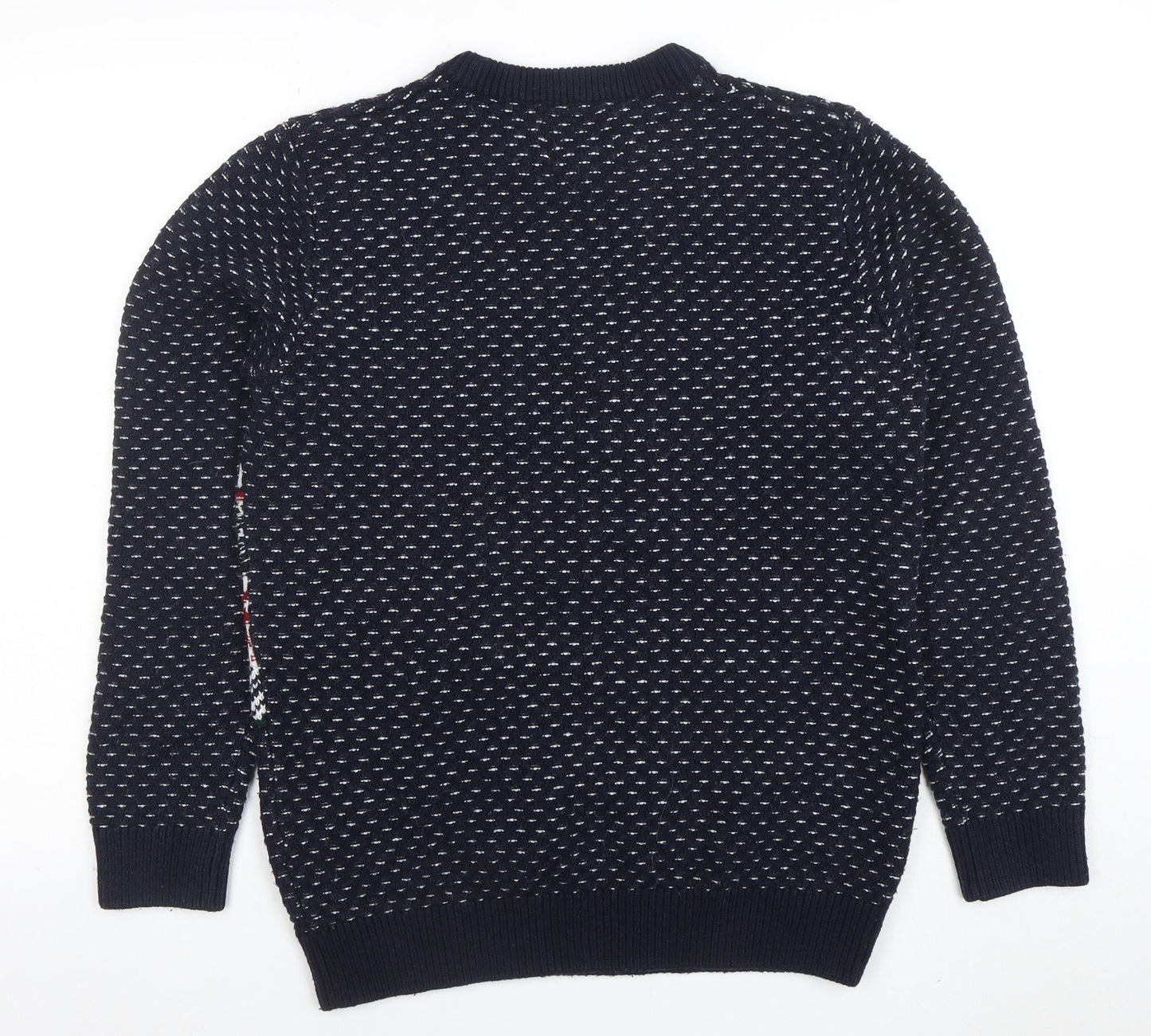 Next Men's Blue Fair Isle Reindeer Christmas Jumper Size M