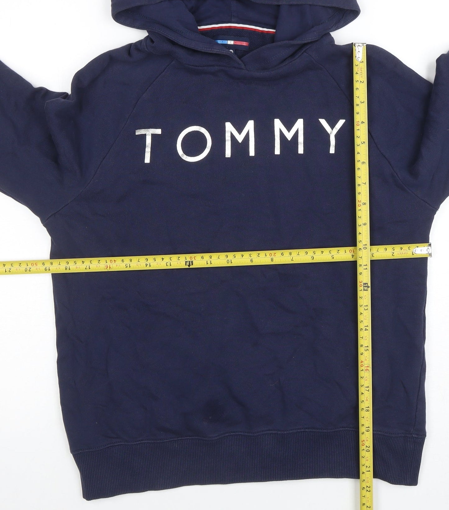 Tommy Hilfiger Womens Navy XS Pullover Hoodie Sweatshirt