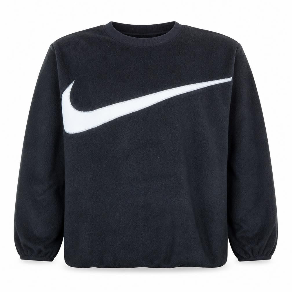 Nike Men's Black Fleece Pullover Sweatshirt L Logo Crew Neck
