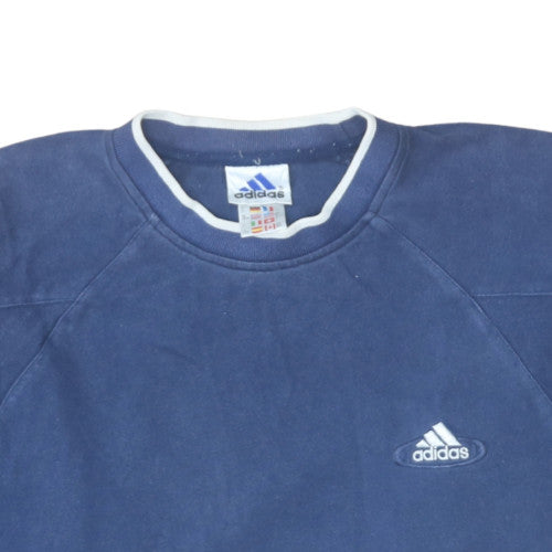 Adidas Men's Blue Crew Neck Pullover Sweatshirt Size M
