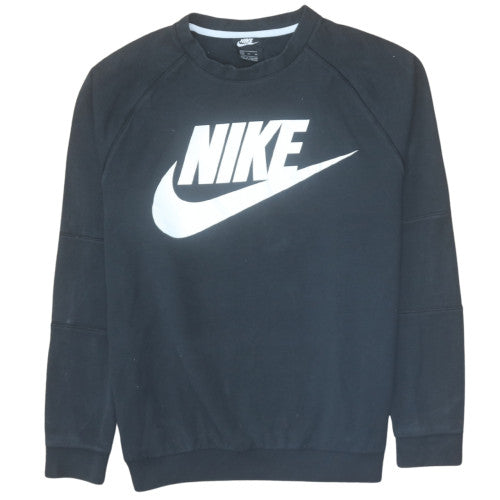 Nike Womens Black XL Pullover Crew Neck Logo Sweatshirt