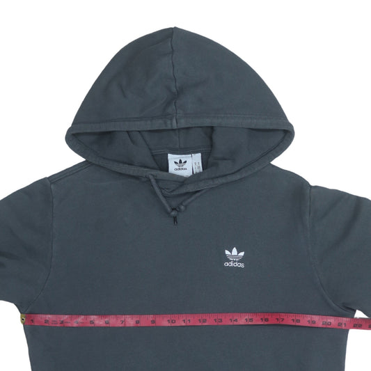 Adidas Mens Grey Pullover Hoodie Size M Regular Fit Logo Sweatshirt