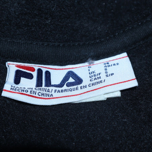Fila Womens Black 1/4 Zip Pullover Sweatshirt Size S