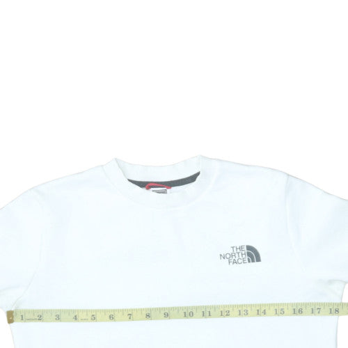 The North Face Womens White Crew Neck Sweatshirt XS Relaxed Fit