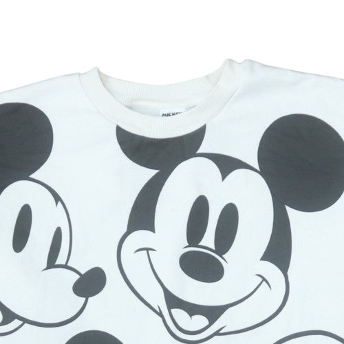 George Mickey & Friends White Sweatshirt XS Women's Crew Neck Pullover