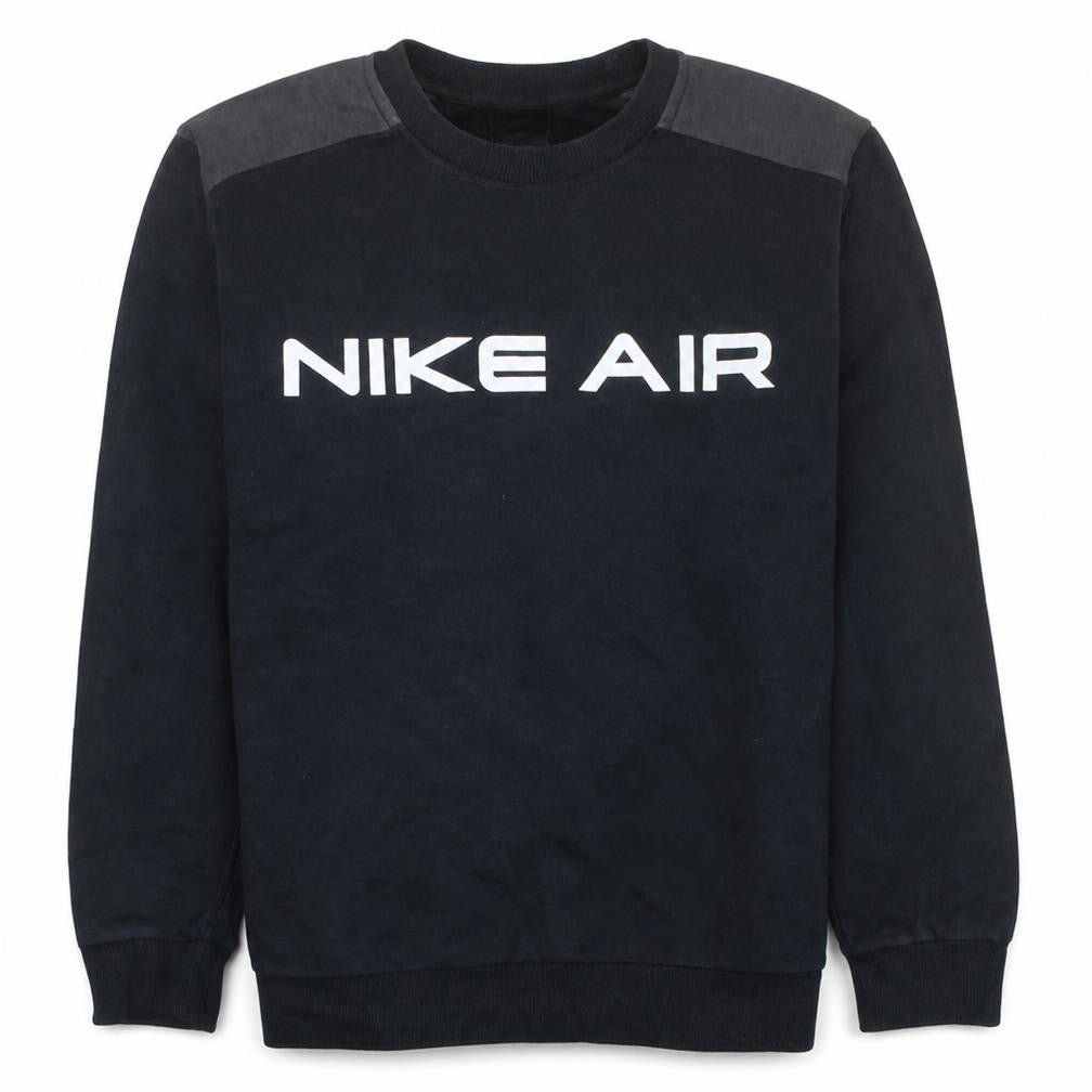 Nike Men's Black Air Pullover Sweatshirt Size L Crew Neck Fleece