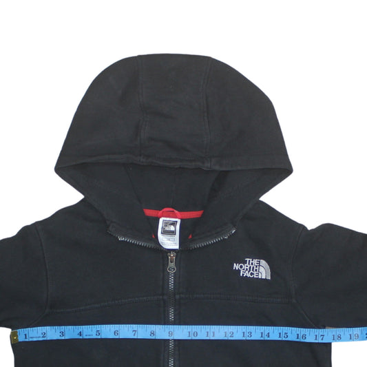 The North Face Boys Black Full Zip Hoodie L/G Cotton Blend Casual