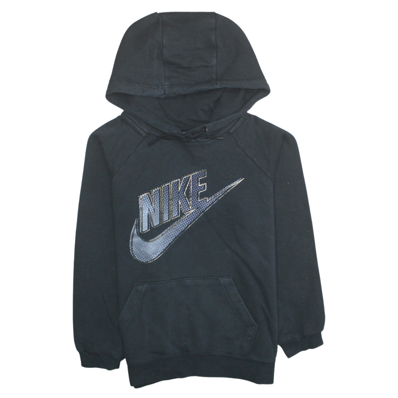 Nike Womens Black XS Pullover Hoodie with Logo Print