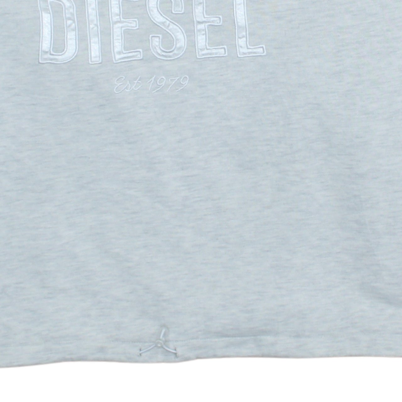 Diesel Womens Grey Pullover Sweatshirt L Logo Crew Neck Casual