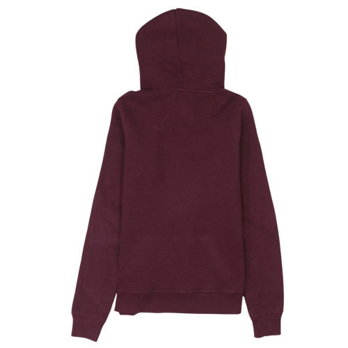 Hollister Womens Burgundy Pullover Hoodie XS Cotton Blend