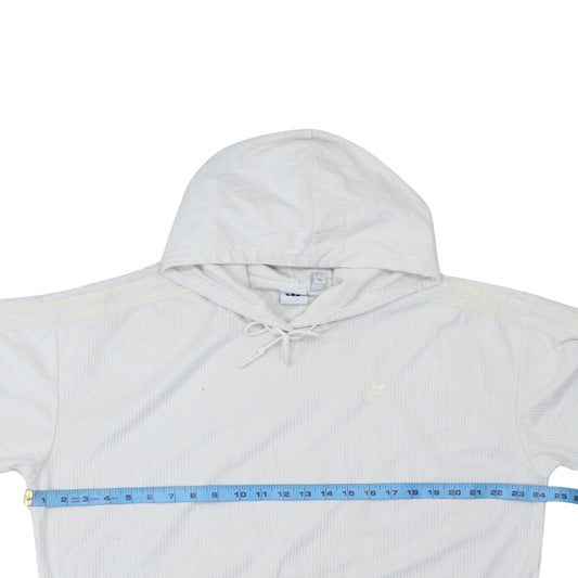 Adidas Women's Ivory Pullover Hoodie Size 14 Cotton Blend