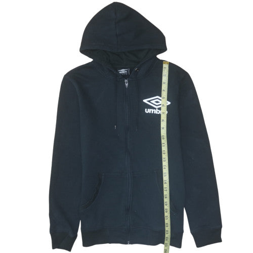 Umbro Men's Black Full Zip Hoodie Medium Sportswear Fleece