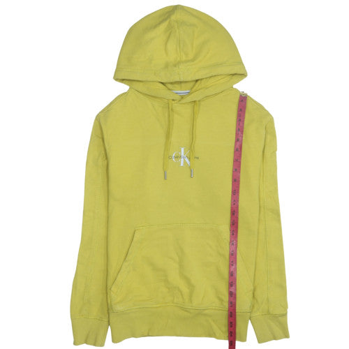 Calvin Klein Jeans Men's Yellow Pullover Hoodie Size S