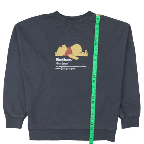 George Women’s Charcoal Winnie the Pooh Sweatshirt M 12-14 Graphic Pullover