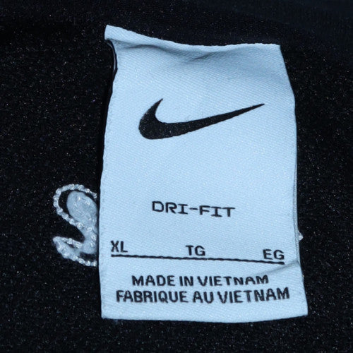 Nike Women Black XL Pullover Sweatshirt Dri-Fit Logo Crew Neck