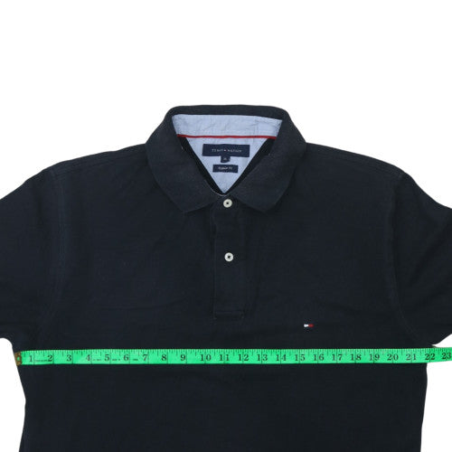 Tommy Hilfiger Men's Black Cotton Regular Fit Polo Shirt XL